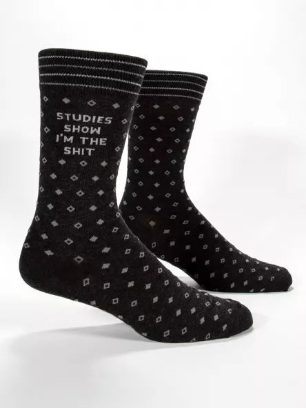 CrewnecklegendBlue Q Studies Show Men's Crew Socks