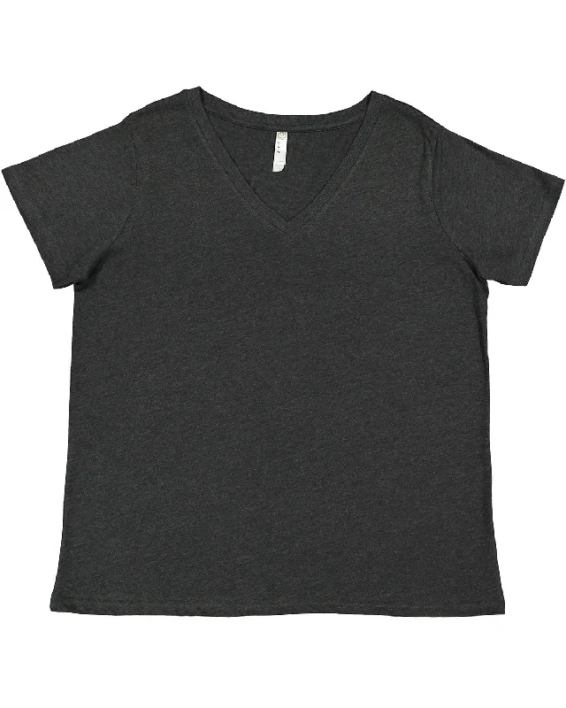 LAT 3817 Ladies' Curvy V-Neck Fine Jersey T-ShirtOversized Shirts