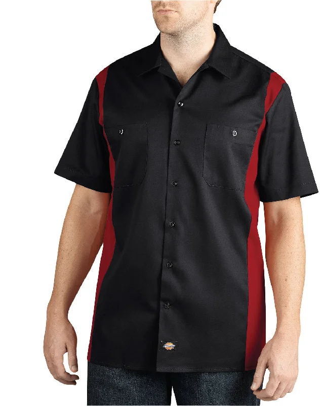 Dickies WS508 Men's Two-Tone Short-Sleeve Work ShirtCamping Shirts