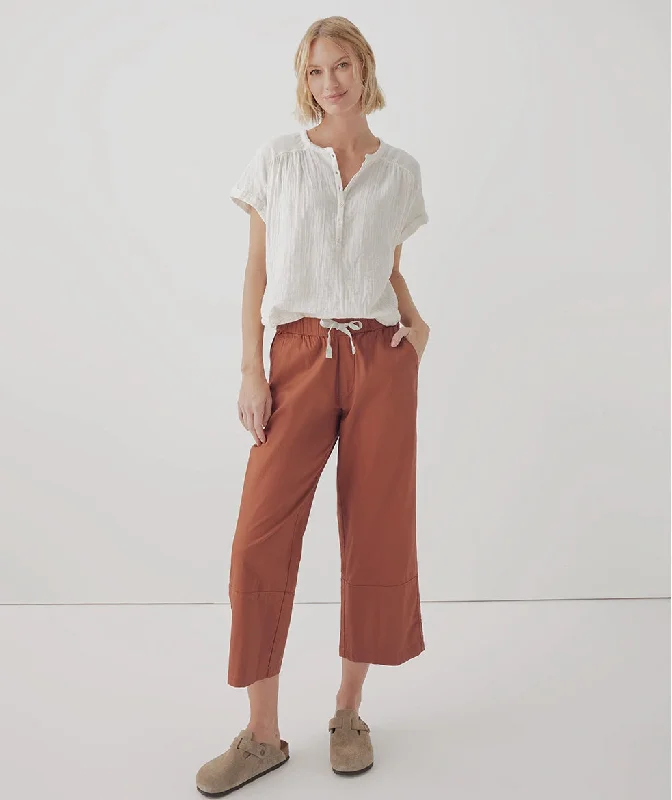 CroptopsilkWomen’s Daily Twill Crop Pant - Baked Clay