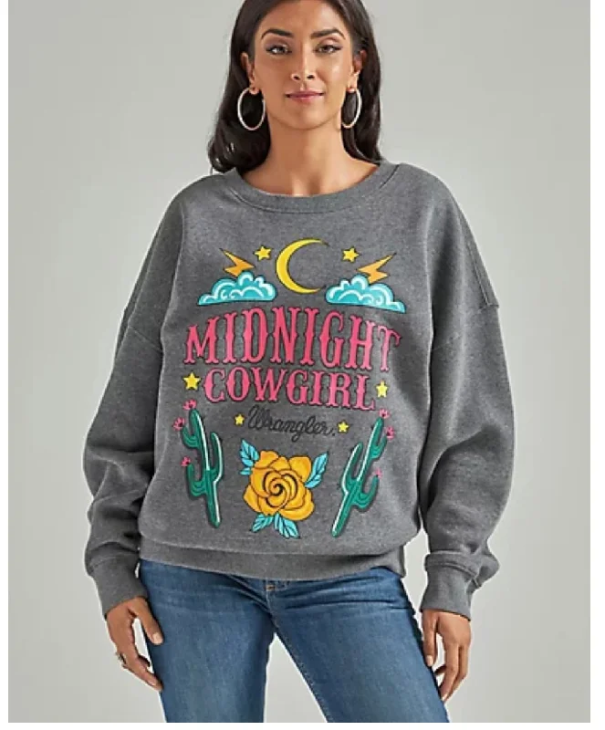 CrewneckcashmereWrangler Midnight Cowgirl Crewneck