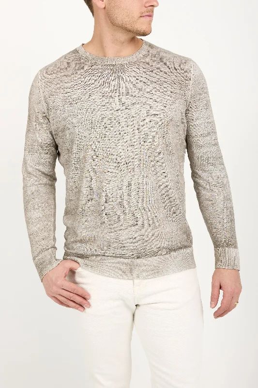 CrewneckfanCrewneck Pullover Sweater in Taupe