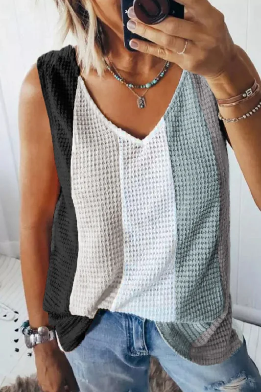 Color Block V-Neck Tank TopOutdoor tank