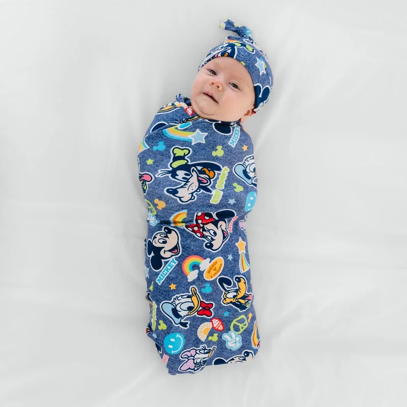 Navy Disney Mickey's Clubhouse Swaddle & Hat Set