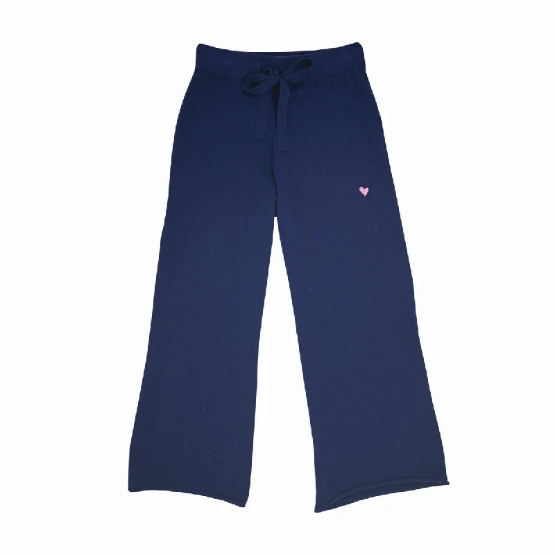 CroptopminimalKerri Rosenthal Barb Lounge Pant Cropped - Waves (Navy)