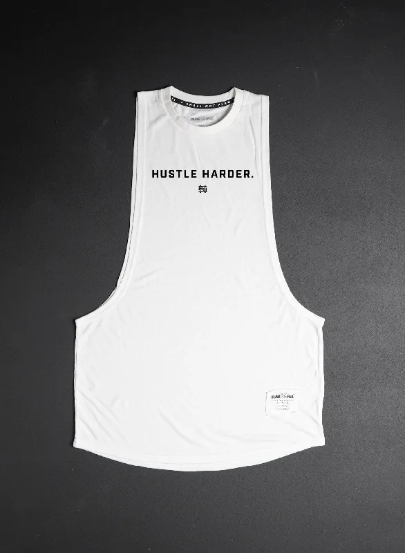 HUSTLE HARDER BRO TANK - WHITEHiking vest