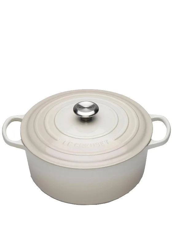 Le Creuset Signature Round 28cm Casserole Dish, Meringue