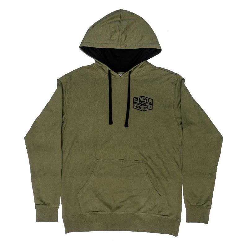 REAL Shred Supply Hooded Sweatshirt-Military Green