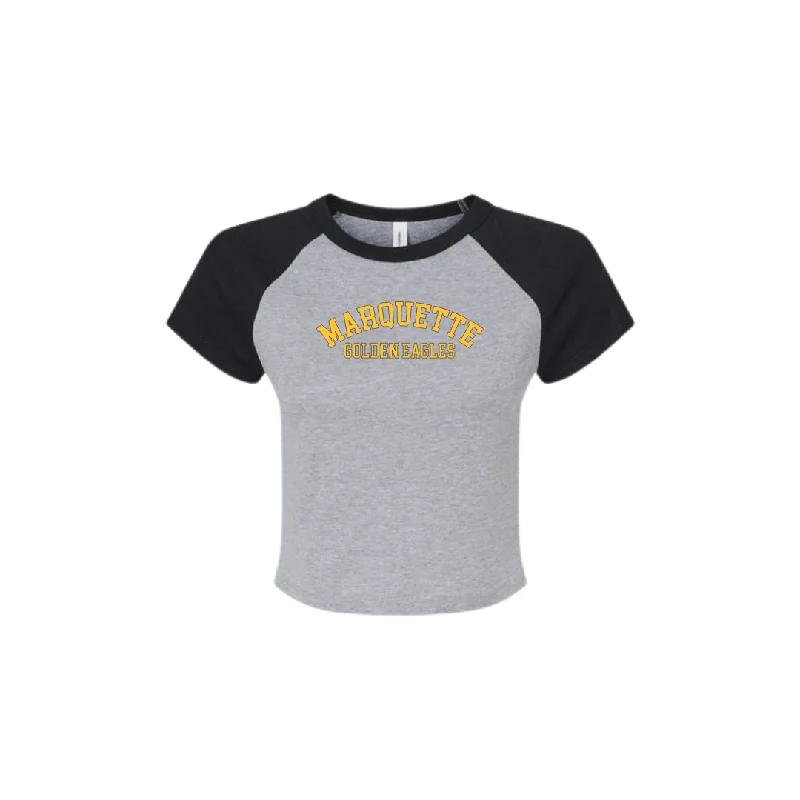 CroptopcasualMarquette Crop Dugout Tee