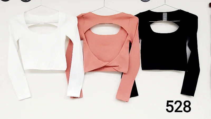 CroptopsceneTwist Back Crop Top in Ash Rose