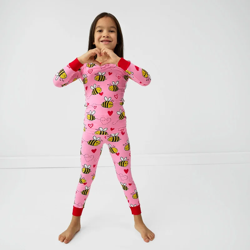 Pink Bee Mine Two-Piece Pajama Set