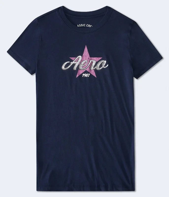 Reflective T-ShirtsAeropostale 1987 Star Foil Graphic Tee