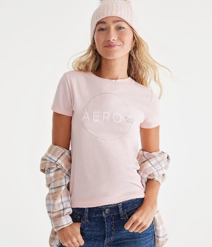 Mesh T-ShirtsAeropostale Butterfly Circle Graphic Tee