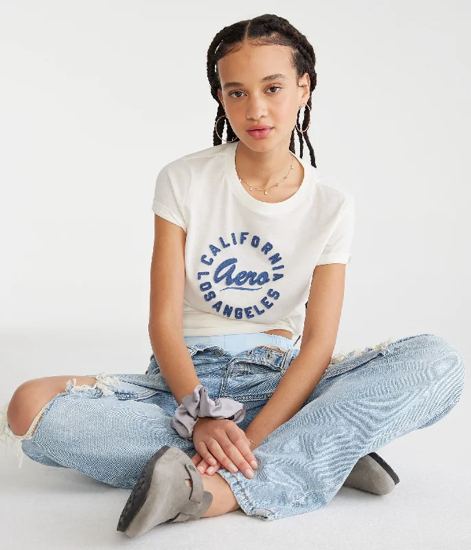 Scoop Neck T-ShirtsAeropostale Cali Circle Appliqué Graphic Tee