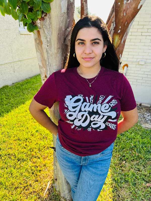 Statement T-ShirtsMaroon Retro Game Day Tee