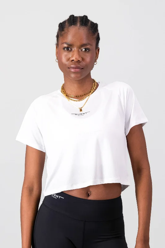 Asymmetrical T-ShirtsEssential Flow Tee - White