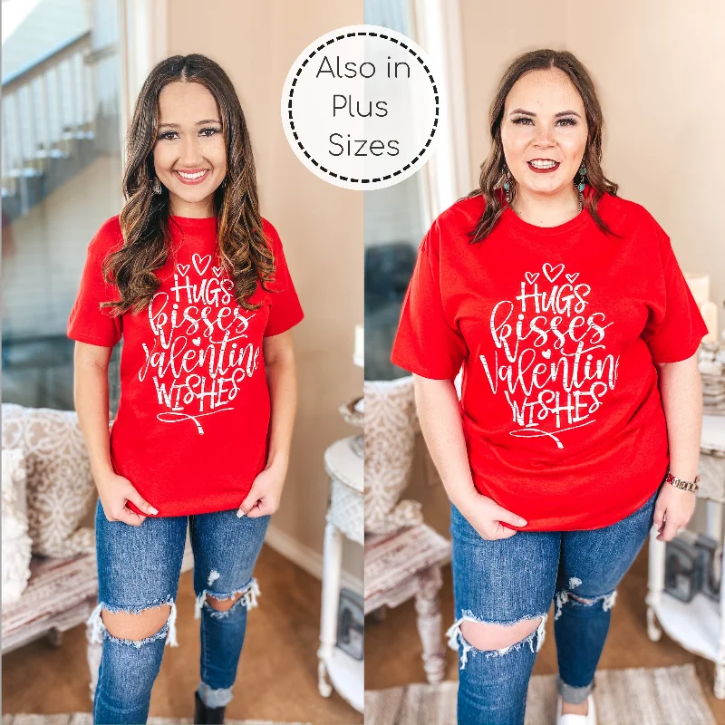 Outdoor T-ShirtsHugs, Kisses, and Valentine Wishes Graphic Tee in Red