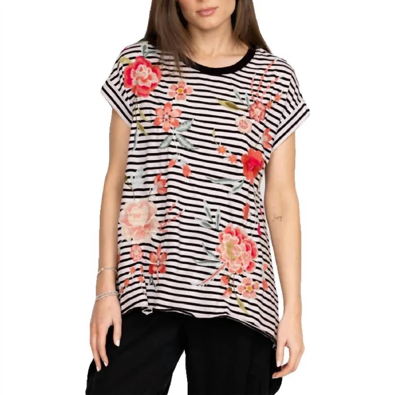 Embellished T-ShirtsJoya Relaxed Drape Tee In Sti