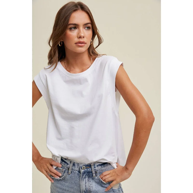 Oversized T-ShirtsMUSCLE TEE WITH SIDE SLITS -OFF WHITE