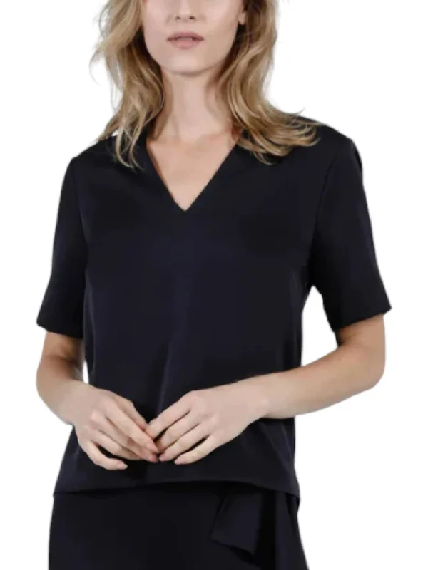 Bamboo T-ShirtsPrintemps Sateen Top In Midnight