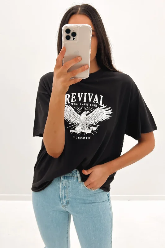 Embellished T-ShirtsRevival Tee Washed Black