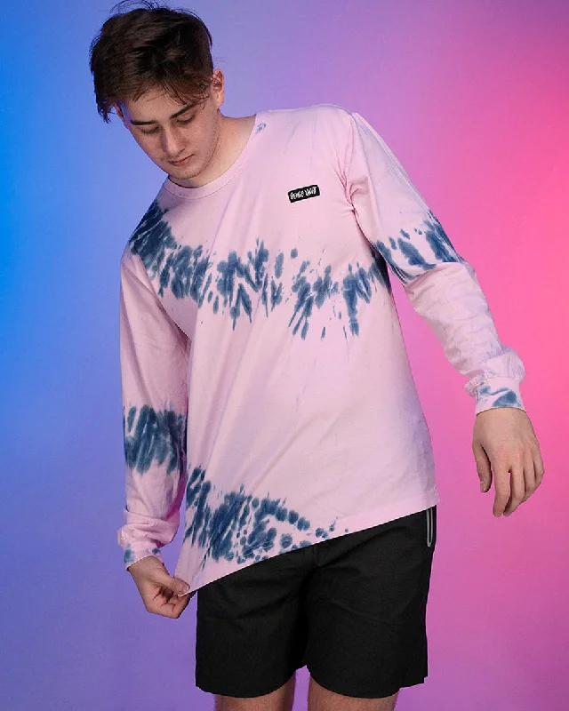 Distressed T-ShirtsSpace Yacht Pink/Teal Tie Dye Tee