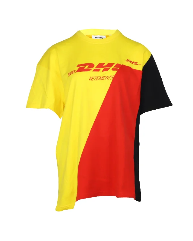 Luxury T-ShirtsVetements x DHL Tee in Yellow Cotton