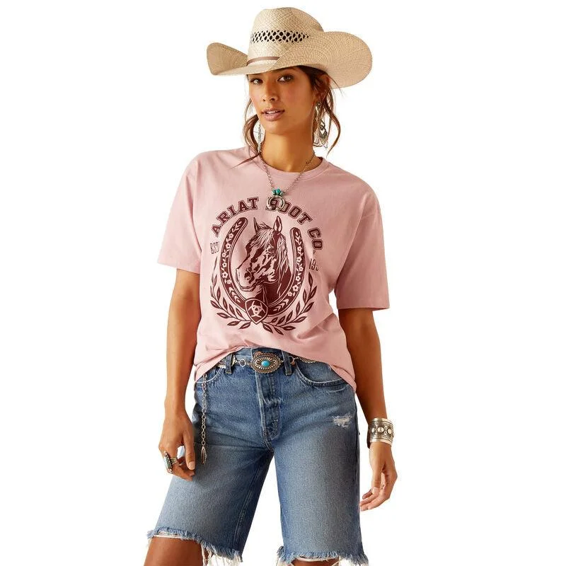 Metallic T-ShirtsWomen's Ariat Horse U S/S Tee - Dusty Pink