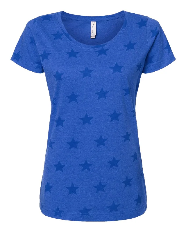 Bamboo T-ShirtsWomen's Star Print Scoop Neck Tee